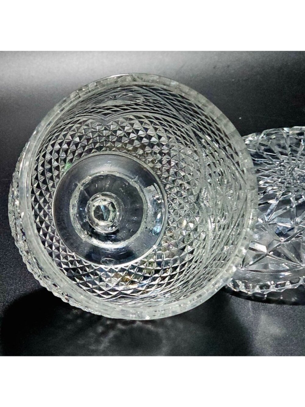 Avon Fostoria Butter Cheese Dish Dome Cover vintage crystal glass 1973 - Picture 6 of 8